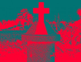 여수 애양원에서 바라본 붉은 십자가~~~